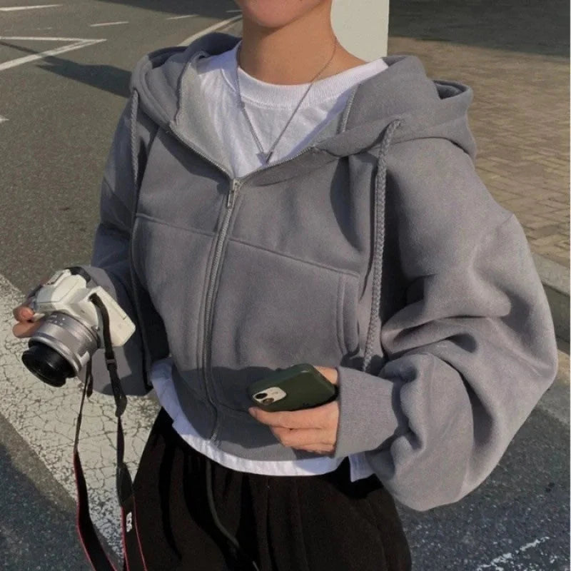 2024 Spring Autumn New Insfleece-lined Versatile Cropped GlowCart