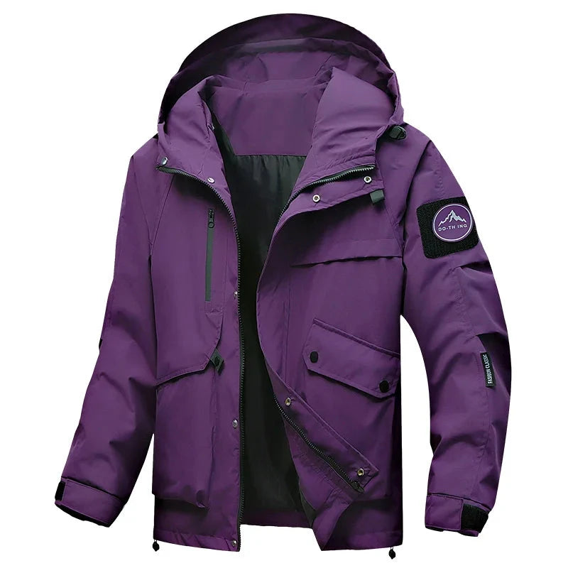 Men's Lightweight Waterproof Rain Jacket Autumn Shell Hooded GlowCart