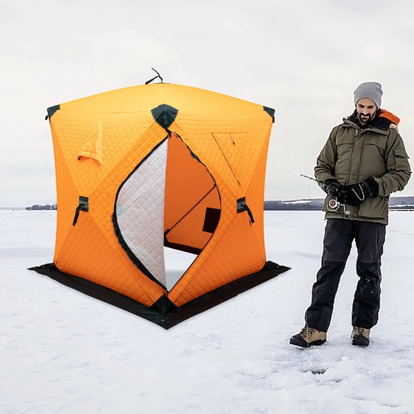 Outdoor Winter with Cotton Insulation, Windproof and Ice GlowCart