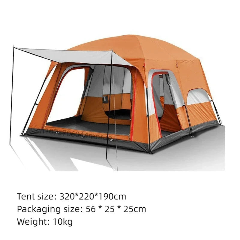 Outdoor Camping Tent, Portable Folding Anti Rainstorm GlowCart