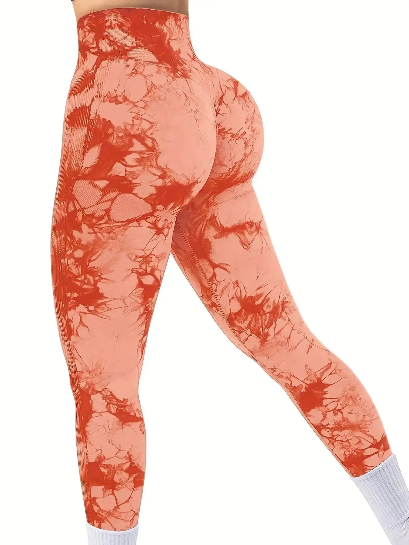 Women's Tie-Dye Seamless Peach Butt High Waist Butt Pants GlowCart