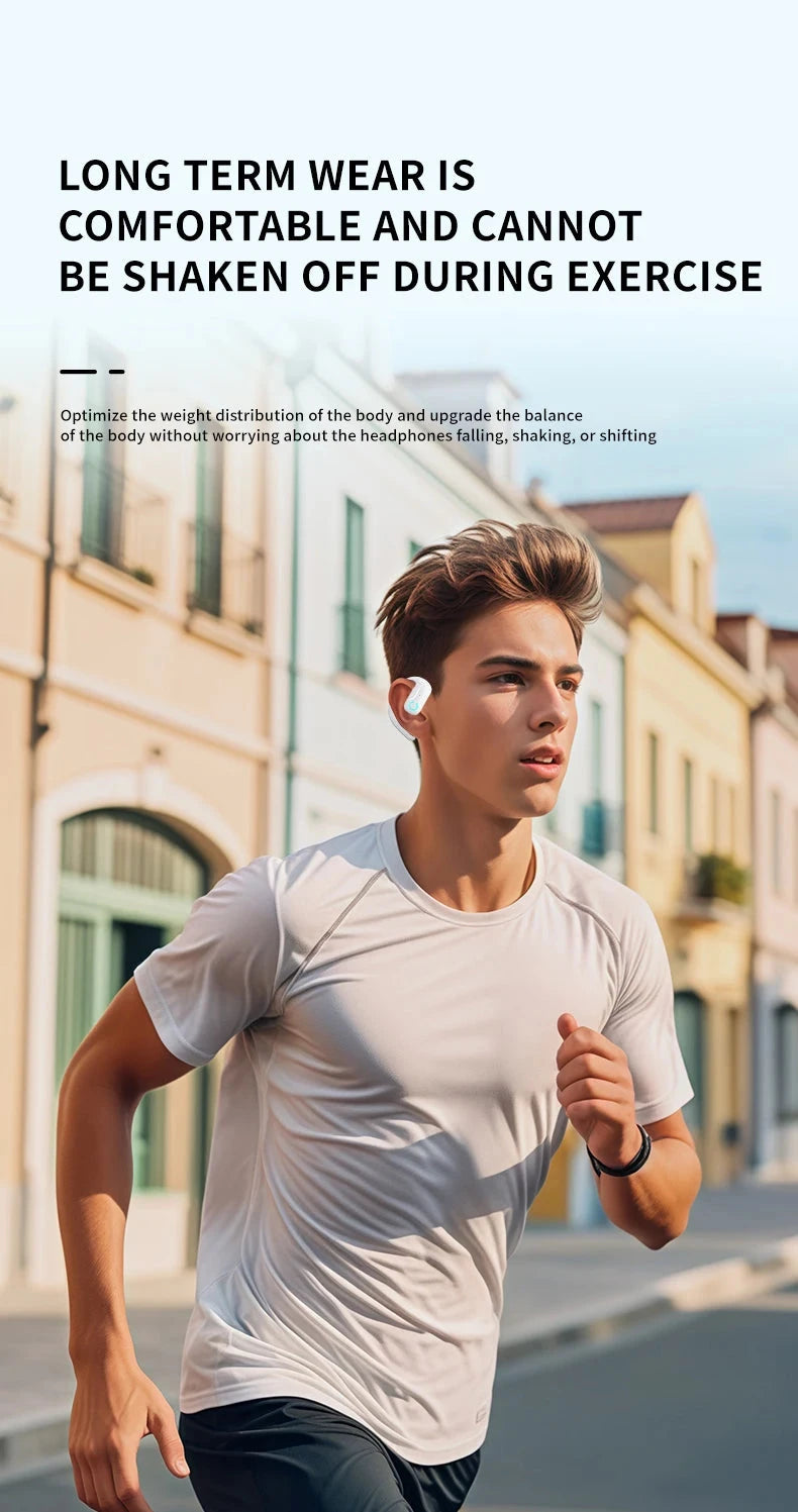 Bluetooth 5.4 Open Wireless Earphone 180° Rotation GlowCart