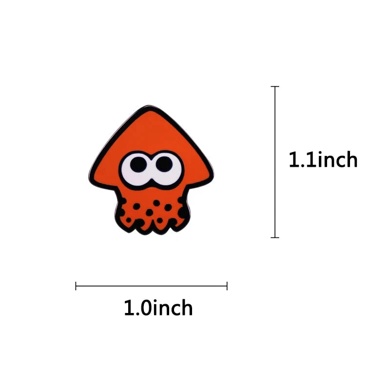Splattoon Squid Inkllings Enamel Pin Game Badge Brooch Gift GlowCart