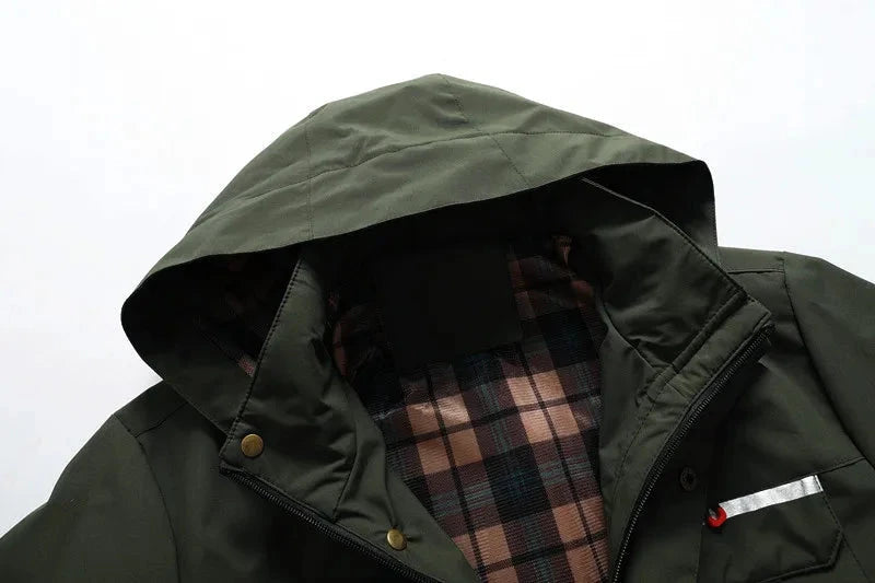 Man Trench Coat Windproof Waterproof Men's Outdoor Jacket GlowCart