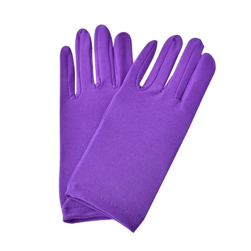 Woman Gloves for Summer Satin Sunscreen  Female Thin Solid GlowCart