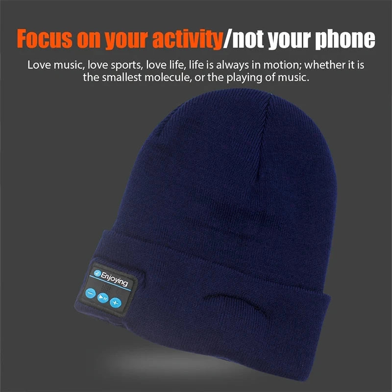 Winter Sports Bluetooth Hat Warm Beanie Music Wireless GlowCart