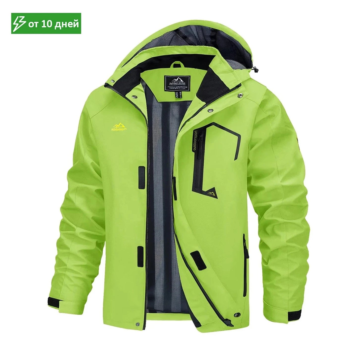 MAGCOMSEN Lightweight Jackets Mens Mesh Lined Rain Jackets GlowCart