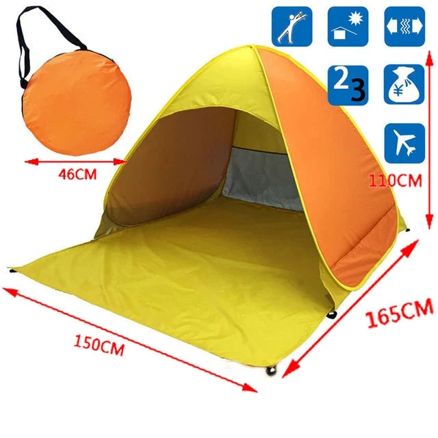 Hot Sale Quick Automatic Beach Tent Outdoor Beach Shade Sun GlowCart