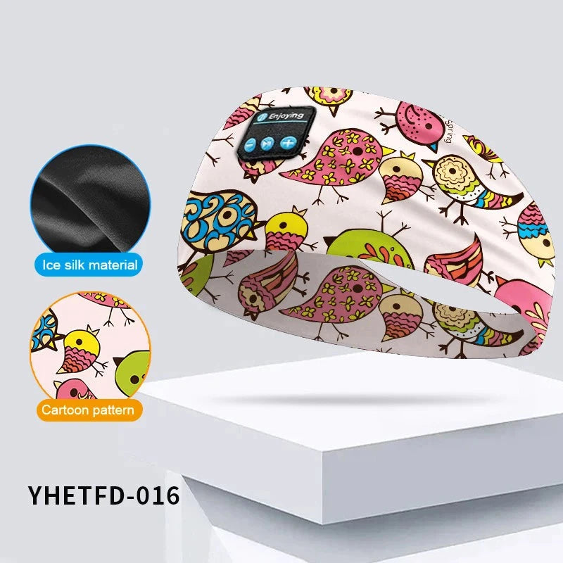 Kids Bluetooth Headphone Music Sport Headband Sleep Mask GlowCart