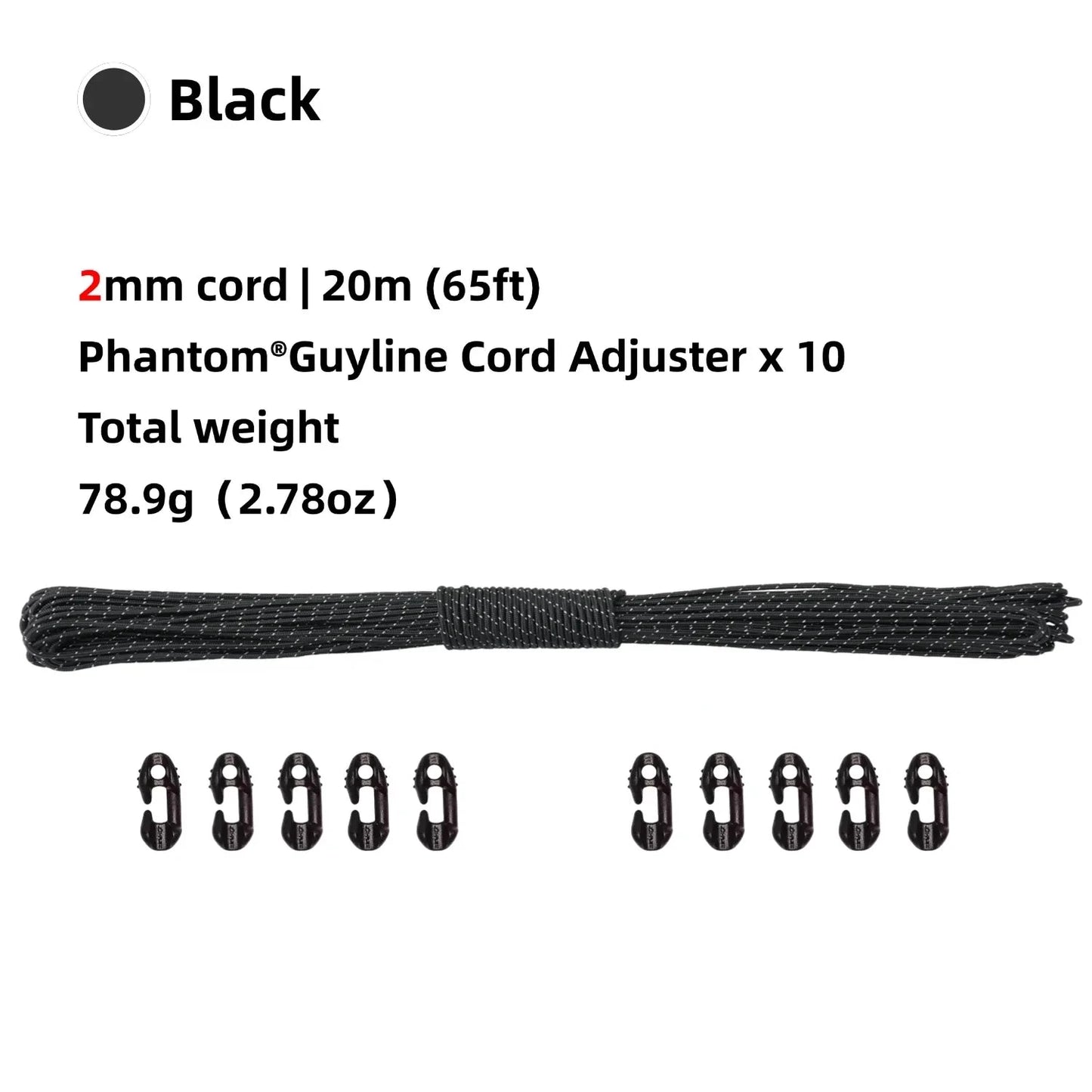 [HODR] Duraflex Phantom Guyline Adjuster Cord Adjuster Rope GlowCart