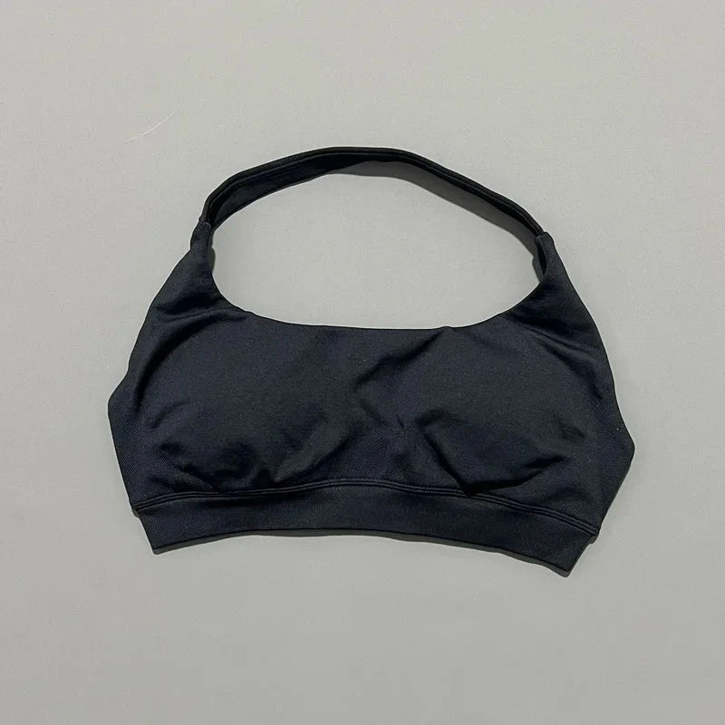 HISTELLO Impact Sports Bra Women Seamless Halter Clothes Push-up Vest Brassiere Gym Top Backless Yoga Workout Running Underwear GlowCart