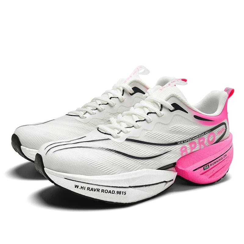 New Men's Carbon Plate Sneakers Outdoor Soft Sole Mesh GlowCart