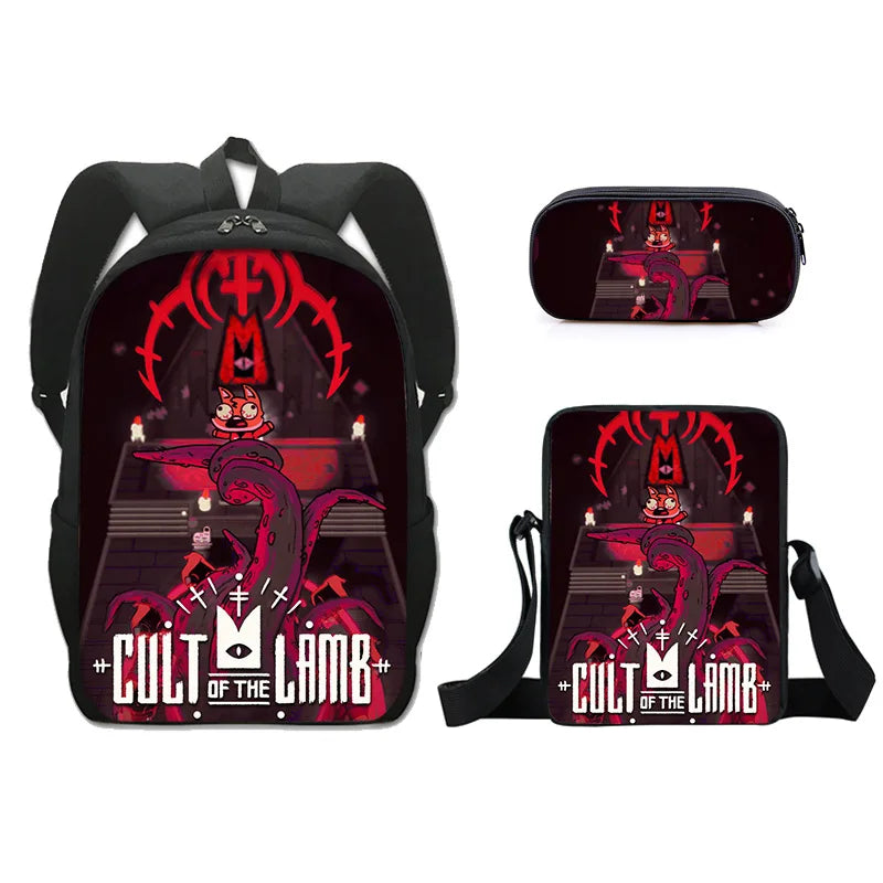 Cartoon Popular cult of the lamb 3D Print 3pcs/Set pupil