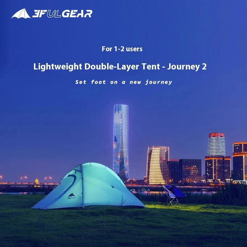 3F UL GEAR 2 Person Camping Tent Ultralight Waterproof GlowCart