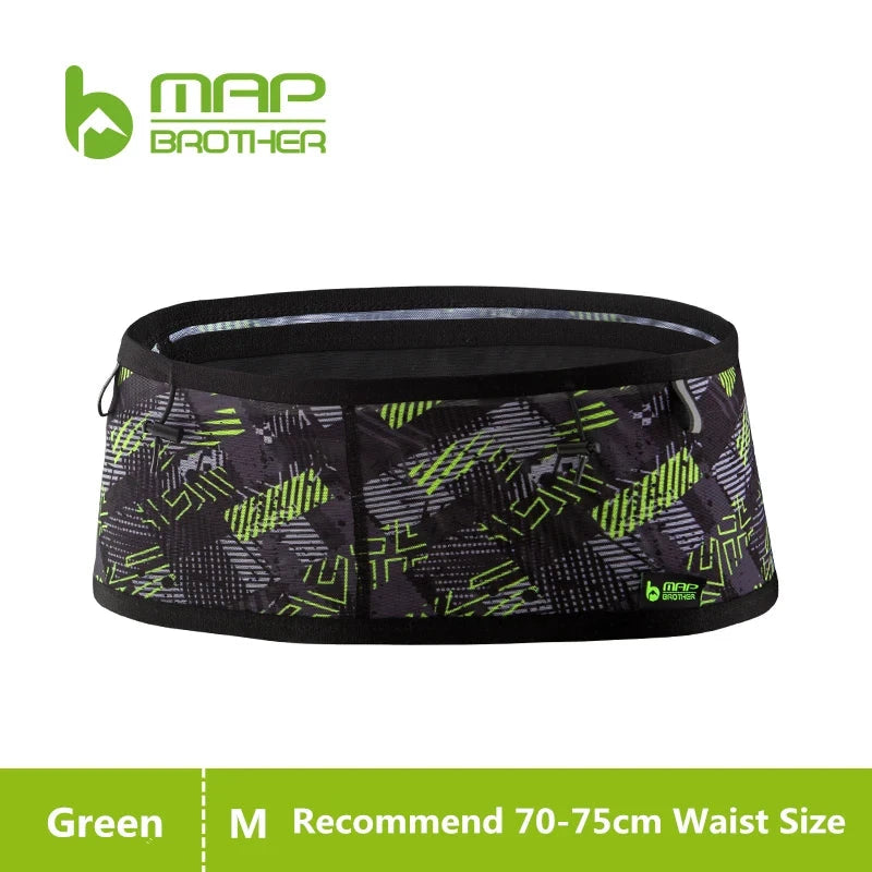 MAP BROTHER W1001 Hydration Running Belt Waist Pack Money Out Sport Bag Trail Marathon Gym Fitness Mobile Phone Water Bottle GlowCart