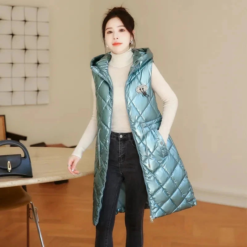 Autumn Winter Women Sleeveless Waistcoat Warm Puffer Jacket GlowCart