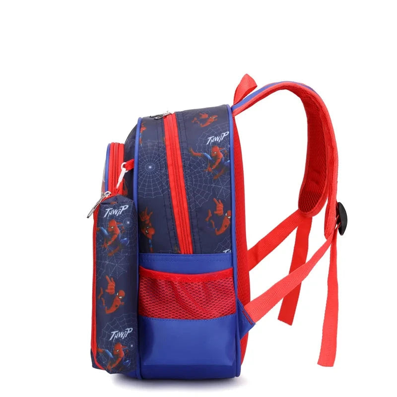 Disney Spiderman Unisex Backpacks Large Capacity Gilding Print Schoolbag For Children's Gifts With Pen Case GlowCart