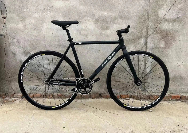 Made in China Fixed Gear Bike Aluminum Alloy Outdoor Sports Single Speed 700C Road Bicycle Urban Bike, Black/Red GlowCart