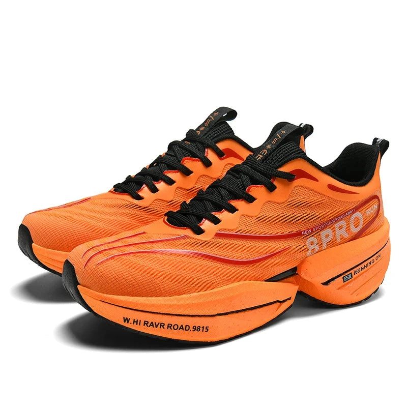 New Men's Carbon Plate Sneakers Outdoor Soft Sole Mesh GlowCart