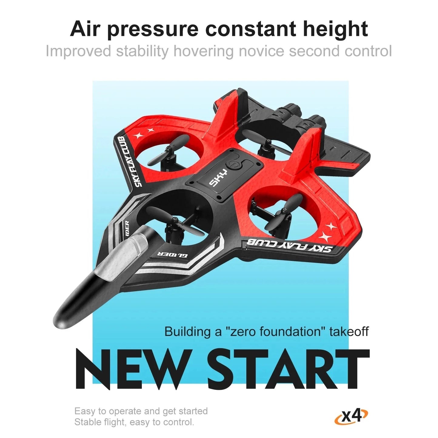 2025 New YP3 Foam Aircraft Remote Control Four Axle Fighter GlowCart