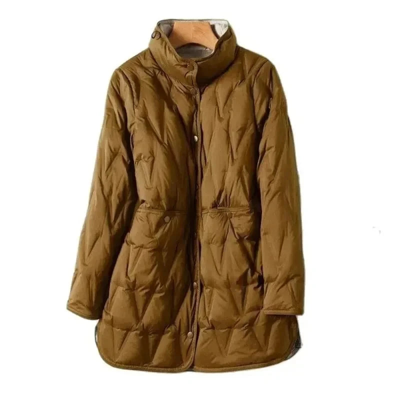 2024 New Arrivals Women Double Sided Thin Puffer Jacket GlowCart