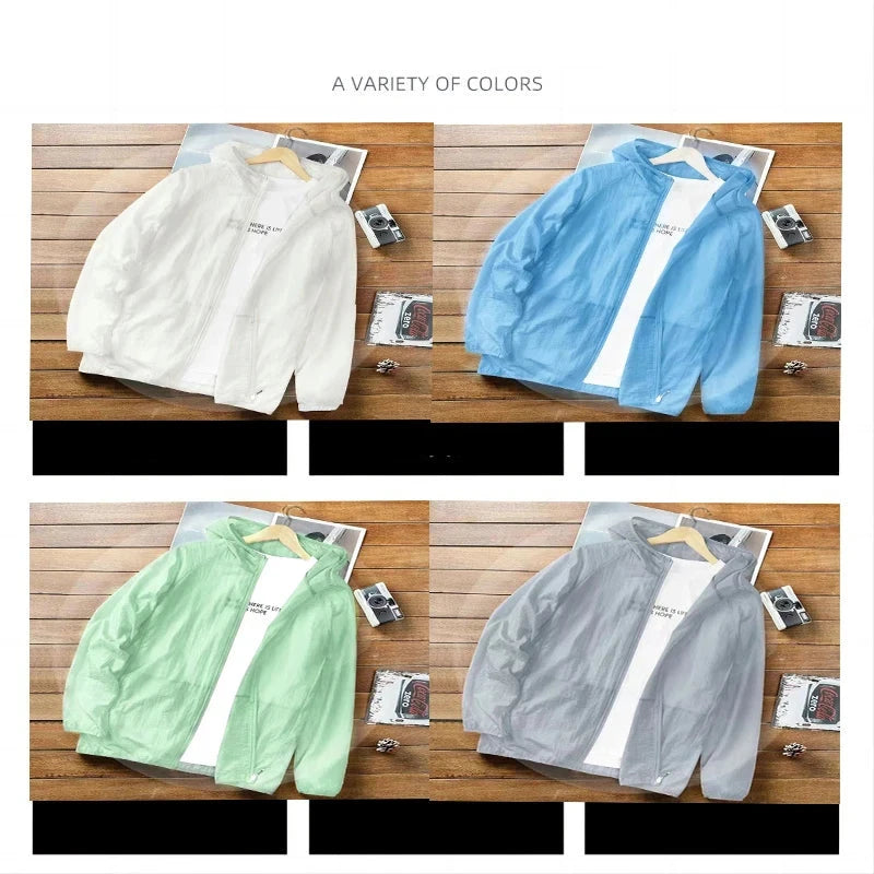 Camping Rain Jacket Men Women Waterproof Sun Protection GlowCart