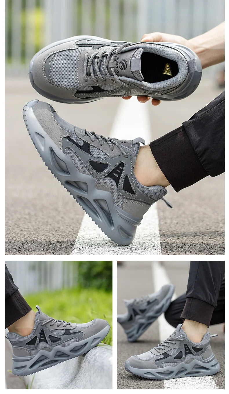 Lightweight Safety Shoes Men Women Work Shoes Steel Toe Cap Working Boots Sneakers Man Women Breathable Shoes Tactical Boots GlowCart