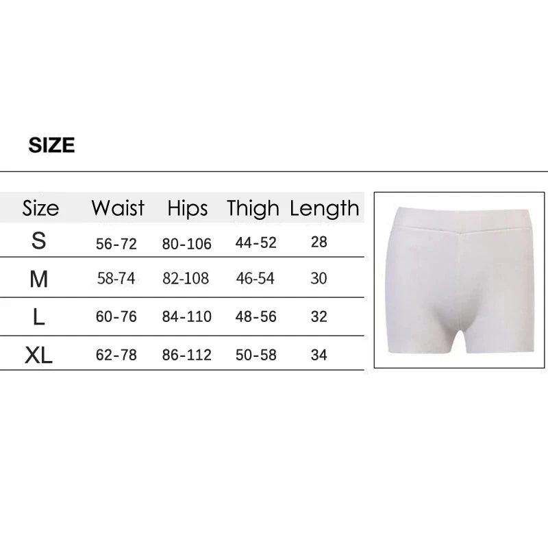 Summer Gym Women Cycling Shorts Skinny Stretch Sport Shorts High Waist Solid Color Fitness Pants GlowCart