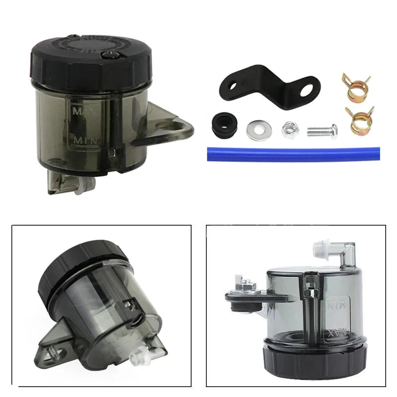Universal Motorcycle Brake Oil Tank Foot Brake Master Cylinder Oil Cup Fluid Bottle Reservoir Dirt Bike Scooter Pitbike GlowCart