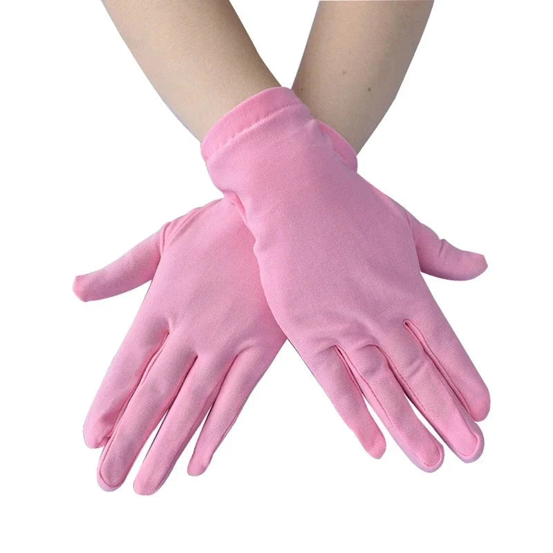 Woman Gloves for Summer Satin Sunscreen  Female Thin Solid GlowCart