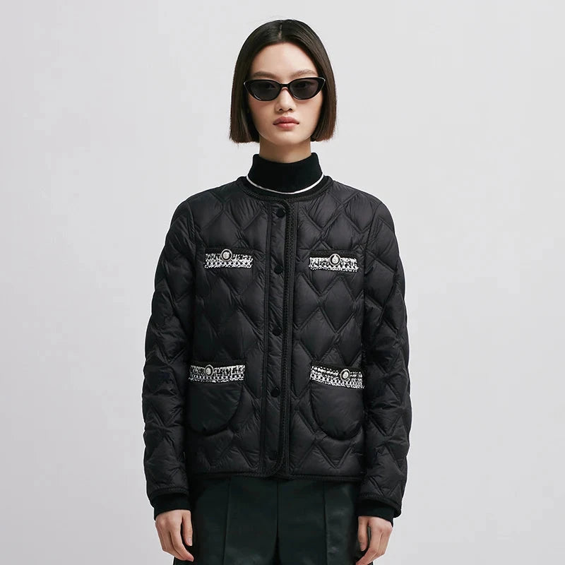 Chericom Women's Down Jacket Eye-catching Graphic Prints GlowCart