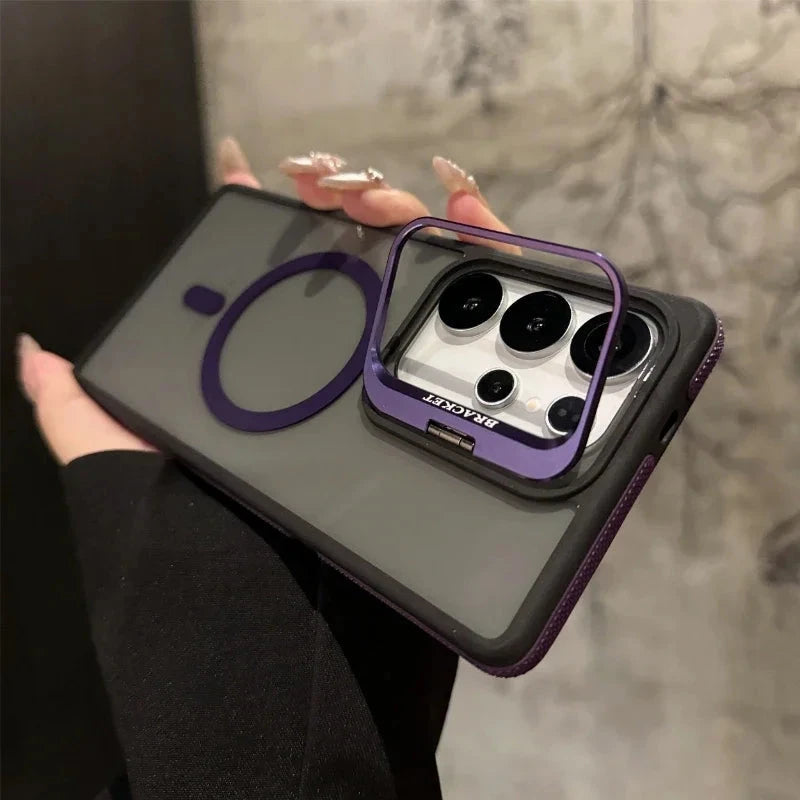 For Magsafe Magnetic Metal Lens Protection Stand Case For GlowCart