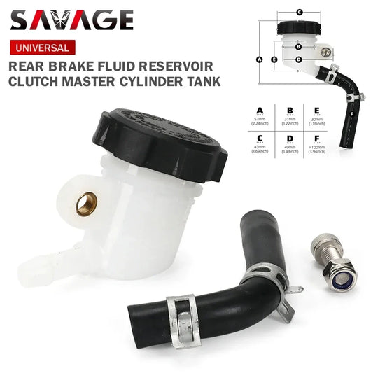 Motorcycle Universal Front Hydraulic Clutch Reservoir Cup Rear Brake Master Cylinder Oil Fluid Reservoir Tank For Yamaha Honda GlowCart