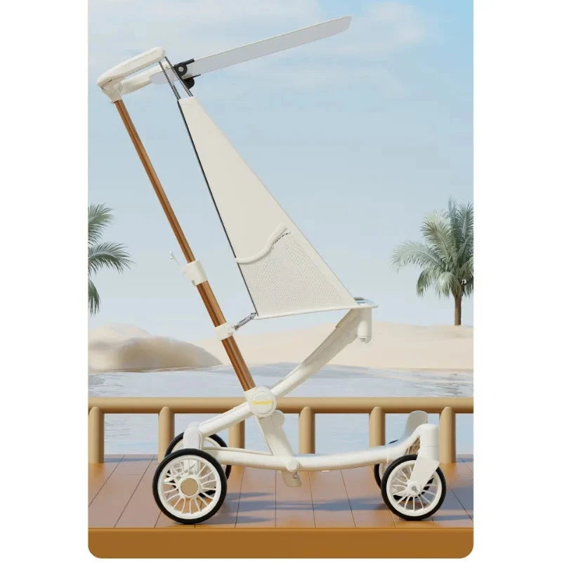 Lightweight and Easy To Carry Pocket Baby Stroller Children's Simple Baby Stroller Foldable Travel Baby Car Four-wheel Stroller GlowCart