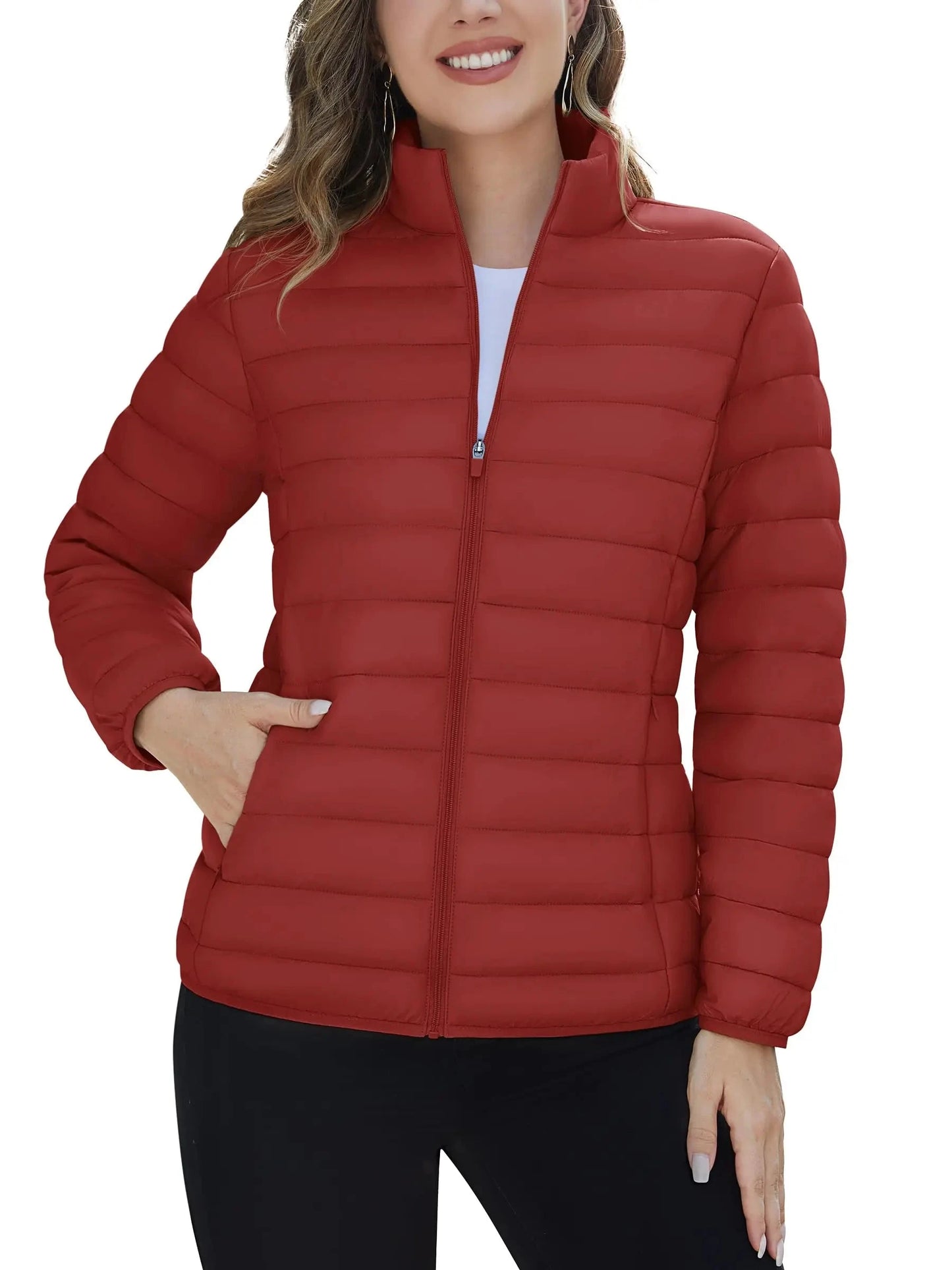 TACVASEN Winter Quilted Puffer Jackets Womens Lightweight GlowCart