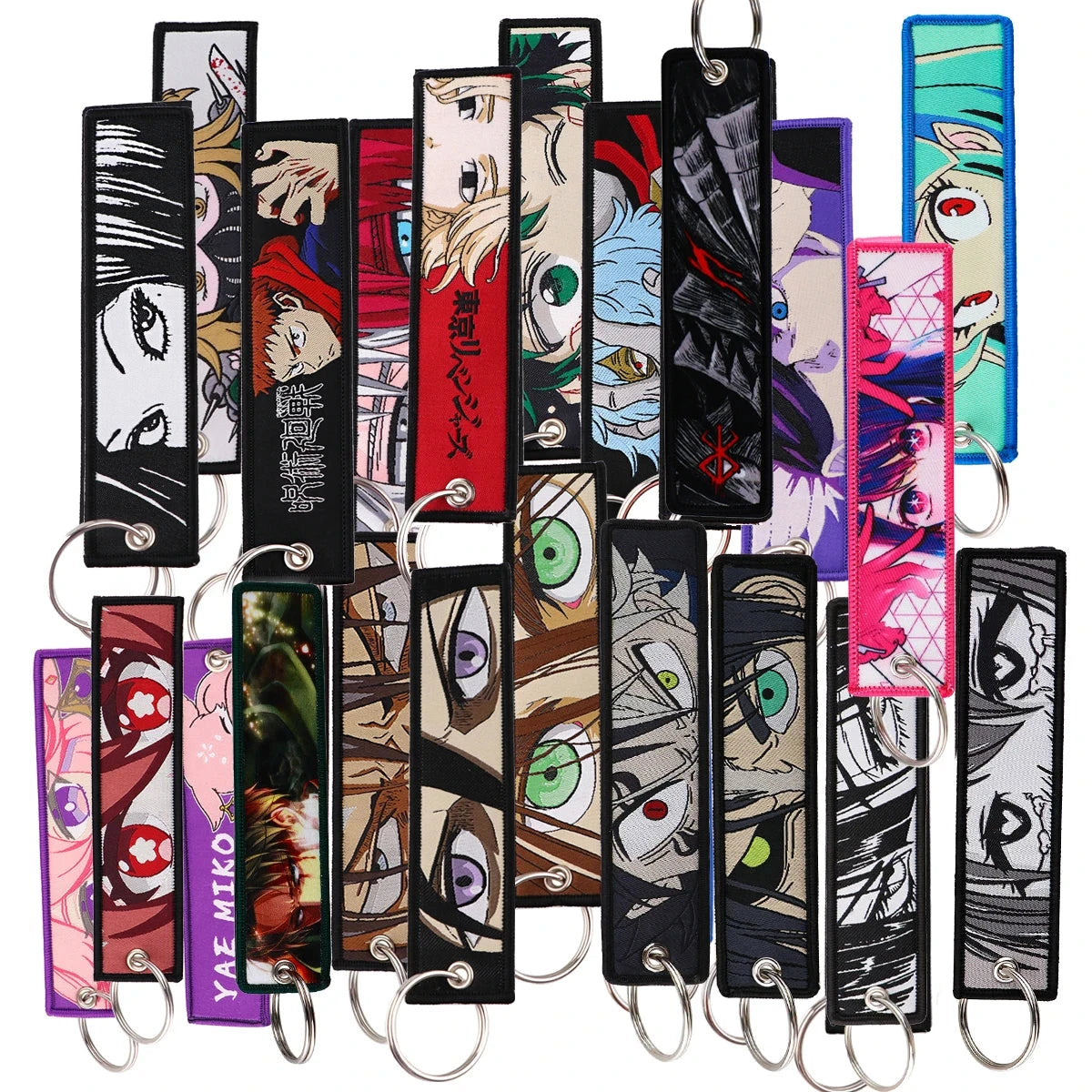 Classic Anime Cool Embroidery Key Fobs Key Tag Motorcycles GlowCart