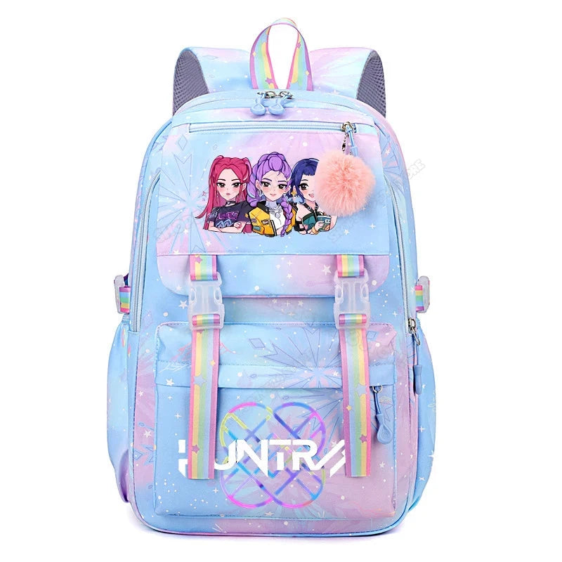 KPop Demon Hunters Backpack High-capacity Kids Knapsacks Movie Music Girl School Schoolbags Cartoon Anime Student Rucksack GlowCart