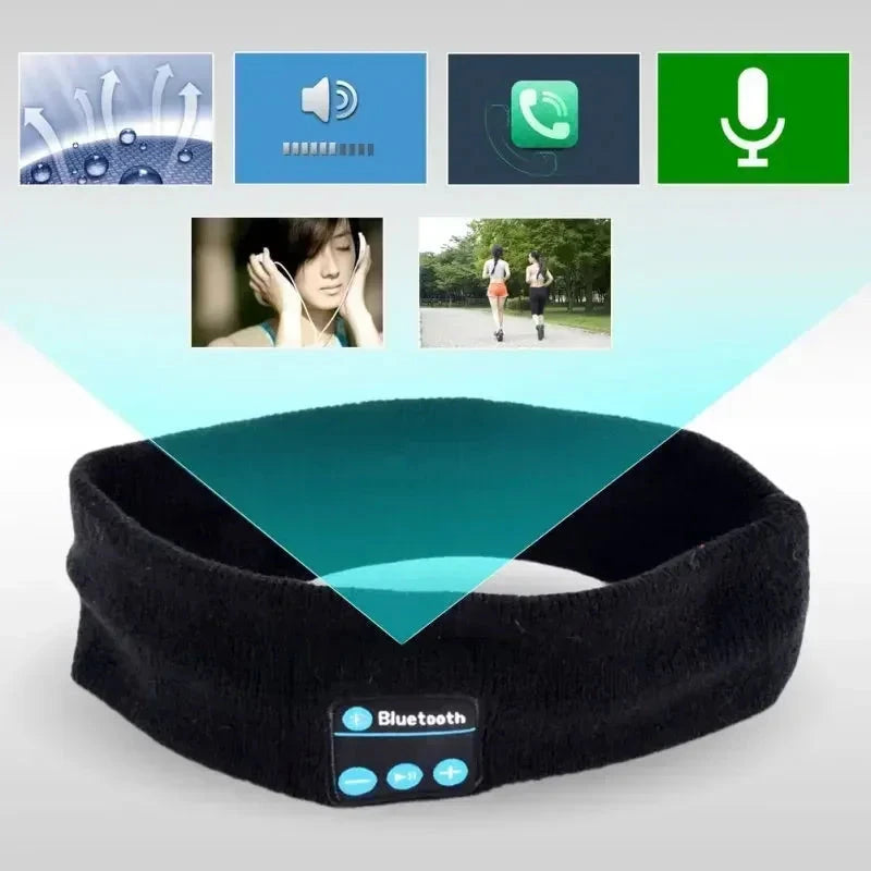 Dual-Mode Bluetooth Headband Headset - Wireless Sleep Mask & GlowCart