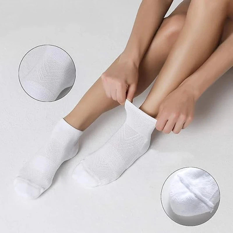 6 Pairs Men Running Sports Socks Comfortable Sweat Absorbing Breathable Cushioning Shock-Absorbing Basketball Sports Casual Sock GlowCart