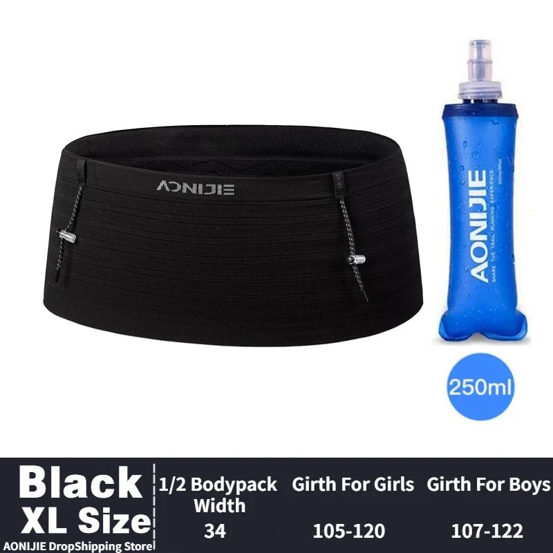 AONIJIE W8116 Woven Elastic Sports Waist Pack Men Women Trail Running Belt Hydration Waist Bag Phone Holder Gym Fitness Marathon GlowCart