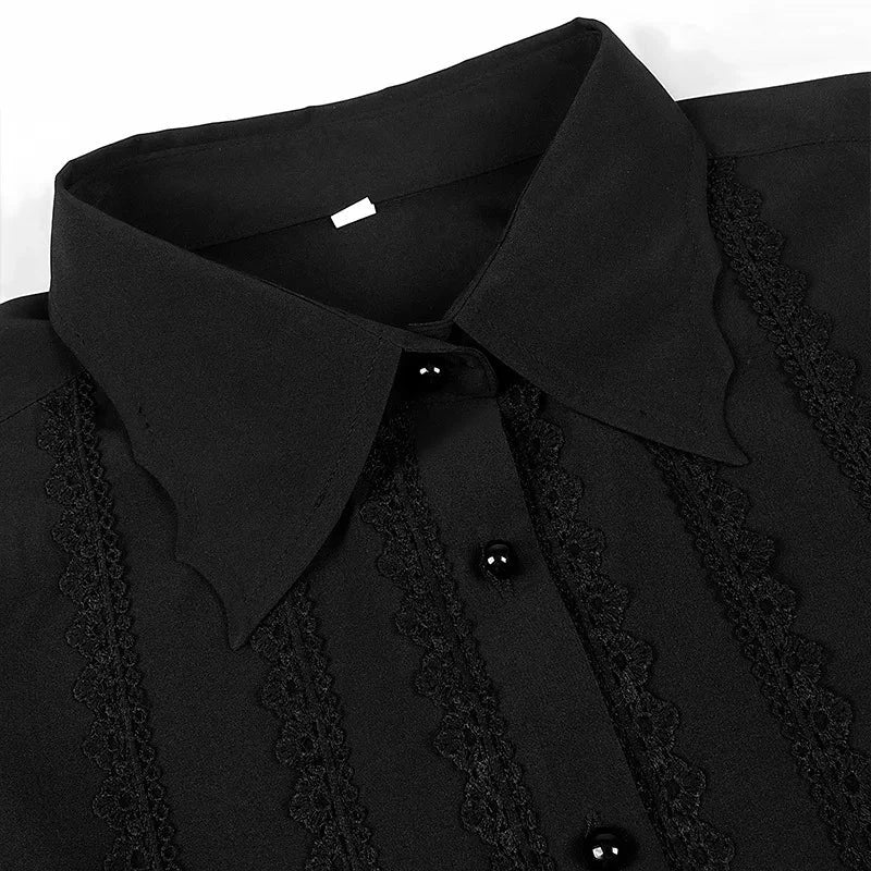 Men Dress Shirts Long Sleeve Vampire Renaissance Steampunk GlowCart