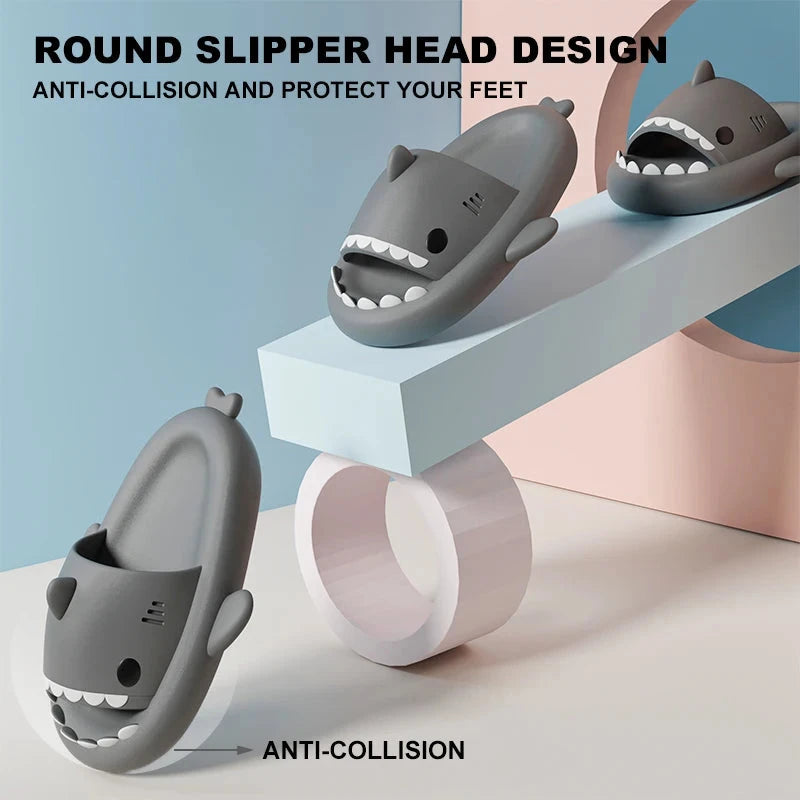 Women's Slippers Cute Cartoon Shark Men Slides Anti Slip GlowCart