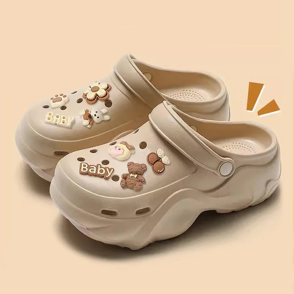 BASATU Women's Fashion Chunky Platform Sandals Summer Thick GlowCart