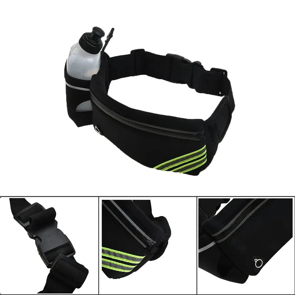 Men Women Waist Bag Hydration Running Belt Fanny Waist Pack Sports Marathon Running Outdoor Riding Fitness With Water Bottles GlowCart