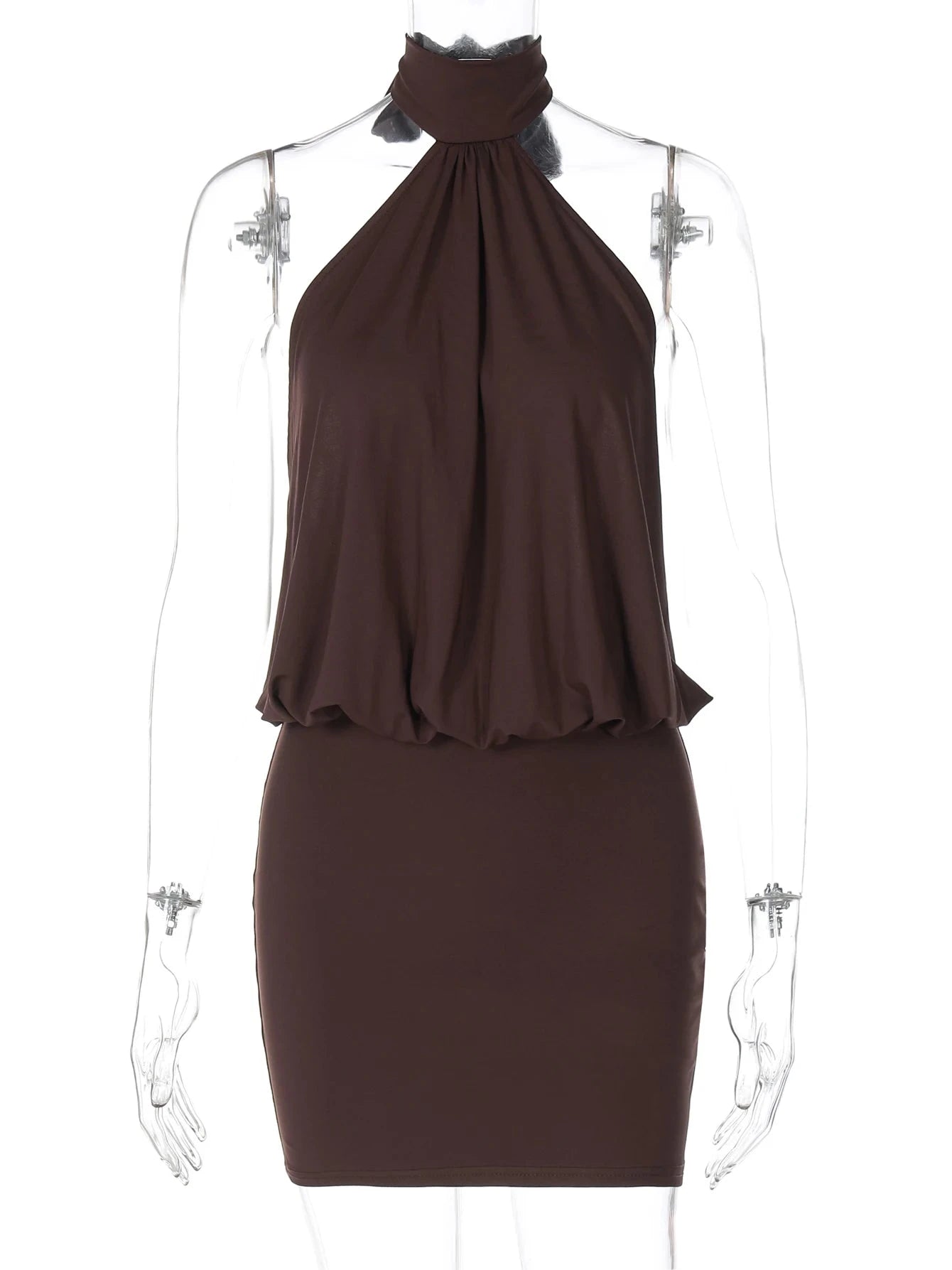 Hugcitar Fashion Halter Solid Sleeveless Backless Bandage GlowCart