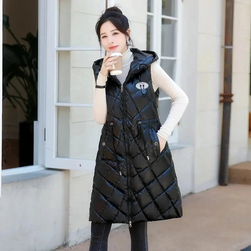 Autumn Winter Women Sleeveless Waistcoat Warm Puffer Jacket GlowCart