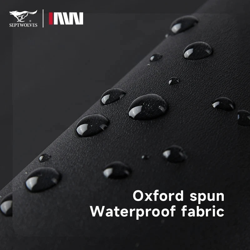 Septwolves Waterproof Leather Laptop Backpack Man Business GlowCart