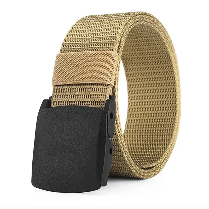 Men's Belt Outdoor Casual Canvas Belt Metal Free Training GlowCart