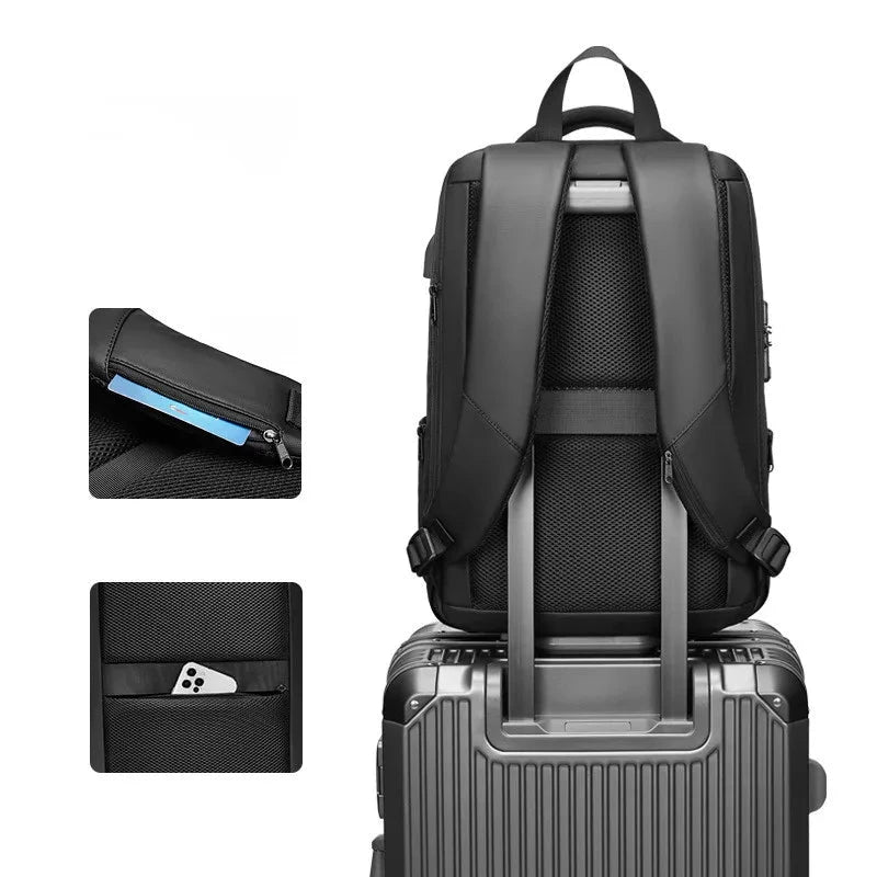 Men's 15.6 inch Laptop Backpack Expandable Travel Bag GlowCart