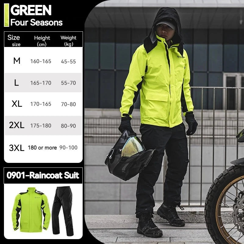 SULAITE Motorcycle Raincoat Suits Men Waterproof Rain Gear GlowCart